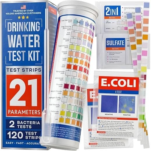 20-in-1 Water Testing Kit: 120 Strips for Safe Water
