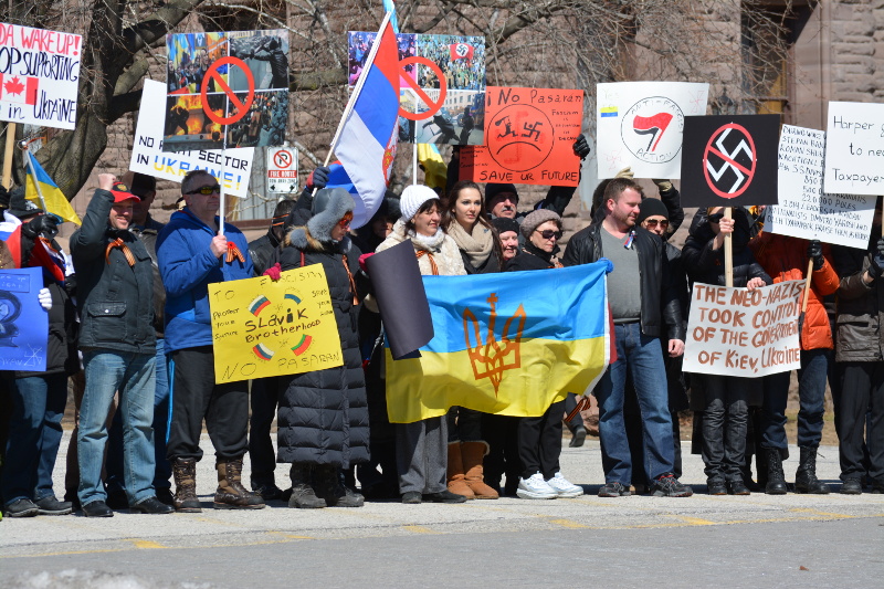Anti-Fascist Rally in Canada Against the New Bandit Government in Ukraine