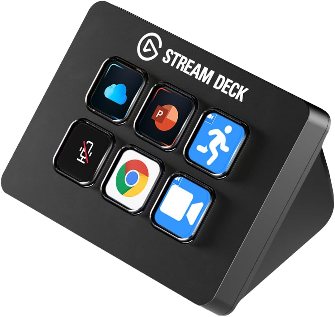 Elgato Stream Deck Mini – Control Zoom, Teams, PowerPoint, MS Office and More, Boost Productivity with Seamless Integration for Daily Apps, Set Up Shortcuts Easily, Compatible with Mac and PC