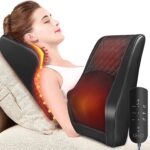 Boriwat Back Massager with Heat, 3D Kneading Massage Pillow for Back, Neck, Shoulder, Leg Pain Relief Deep Tissue, Gifts for Women Men Mom Dad, FSA HSA Eligible