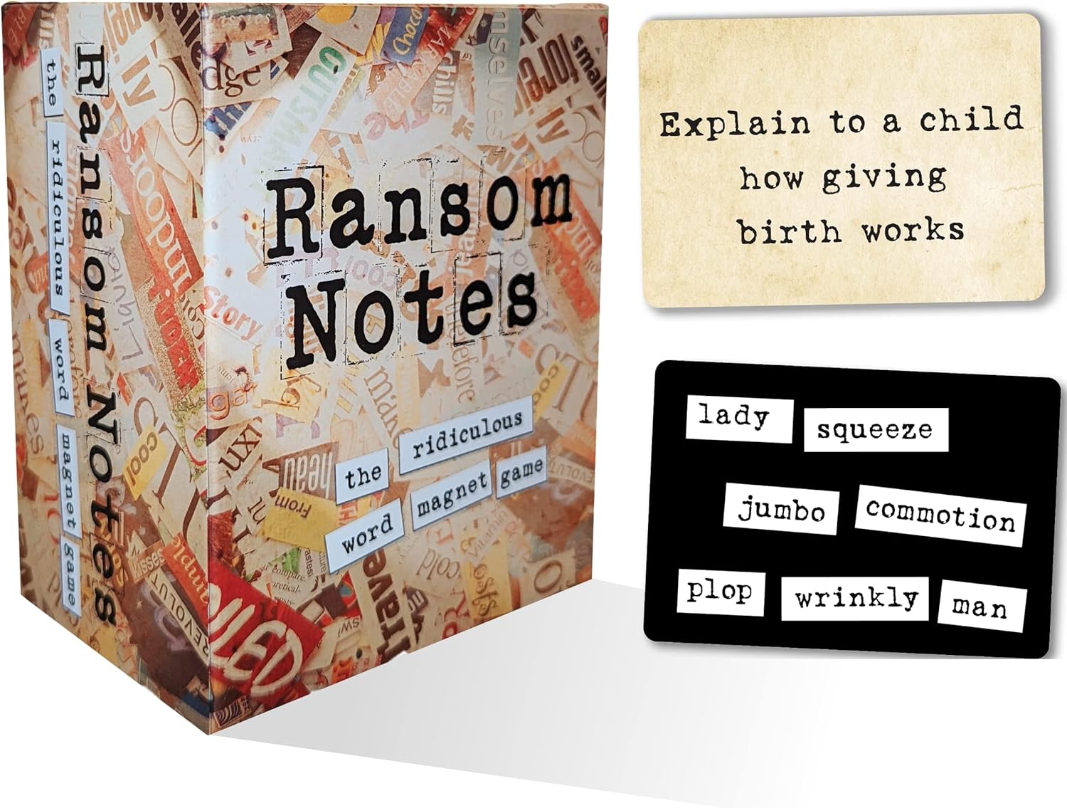 Ransom Notes – The Ridiculous Word Magnet Party Game, 3+ Players