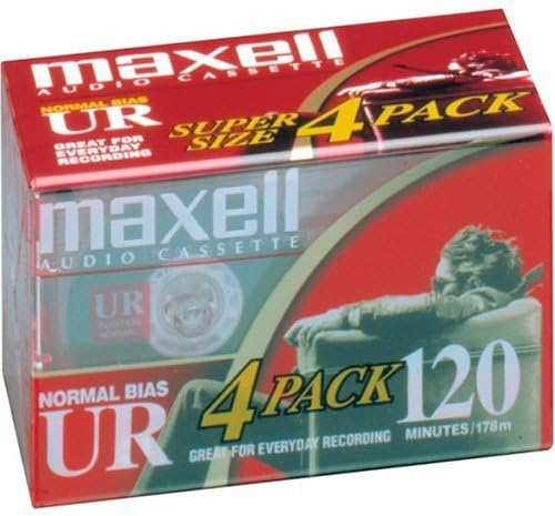 Consumer Electronic Products MAXELL UR-120 Blank Audio Cassette Tape -4 pack Supply Store