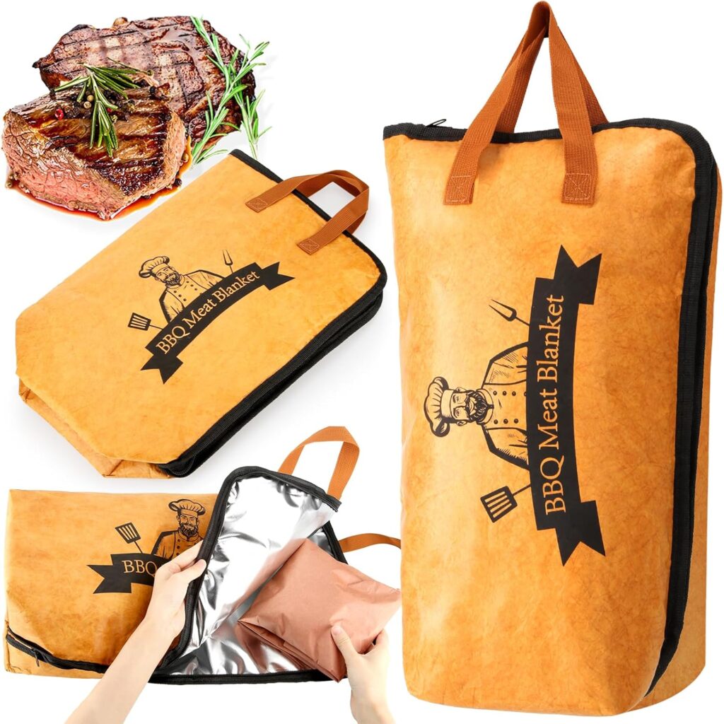 BBQ Blanket for Resting Meat,Smoker Meat Resting Blanket, Reusable Smoker Grilling Meat Insulated Resting Bag with Wide Mouth for Large Brisket/Beef/Pork Shoulders/Turkeys (BBQ Blanket 21in) BBQ Blanket for Resting Meat,Smoker Meat Resting Blanket, Reusable Smoker Grilling Meat Insulated Resting Bag with Wide Mouth for Large Brisket/Beef/Pork Shoulders/Turkeys (BBQ Blanket 21in)