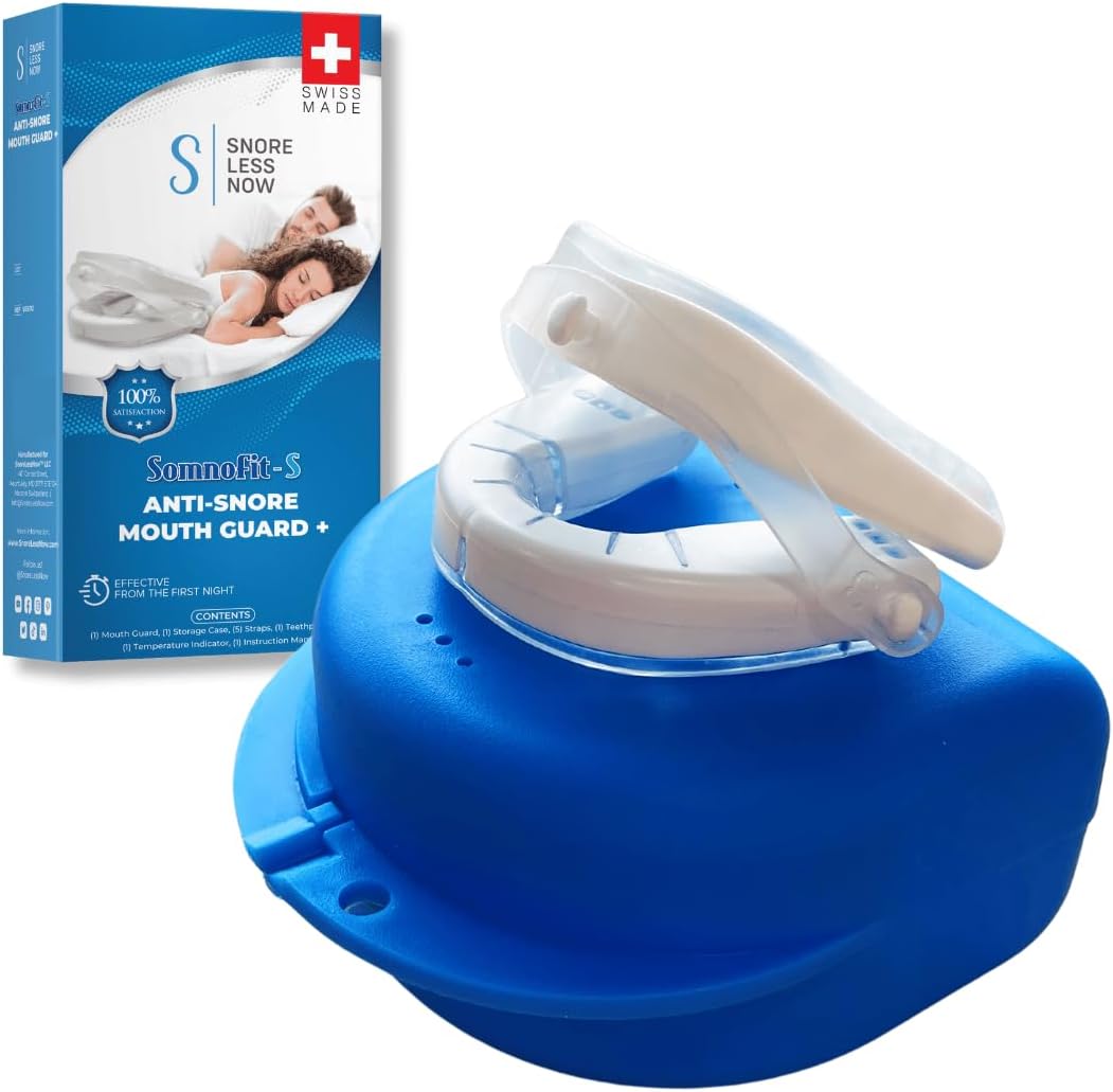 Somnofit-S Anti-Snore Mouth Guard by SnoreLessNow | Made in Switzerland | FDA Cleared | Most Comfortable Anti Snoring Mouthpiece | Sleep Tight Mouth Guard | Adjustable Snoring Solution for Men & Women Somnofit-S Anti-Snore Mouth Guard by SnoreLessNow | Made in Switzerland | FDA Cleared | Most Comfortable Anti Snoring Mouthpiece | Sleep Tight Mouth Guard | Adjustable Snoring Solution for Men & Women