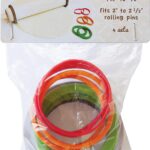 Talisman Designs Silicone Rolling Pin Bands | 8 Piece Set | Ensure Dough Thickness | Baking Accessories | Rolling Pin Thickness Rings