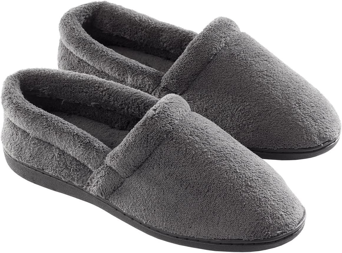 Silvert’s Adaptive Clothing & Footwear Men’s Memory Foam Comfort House Slippers for Seniors