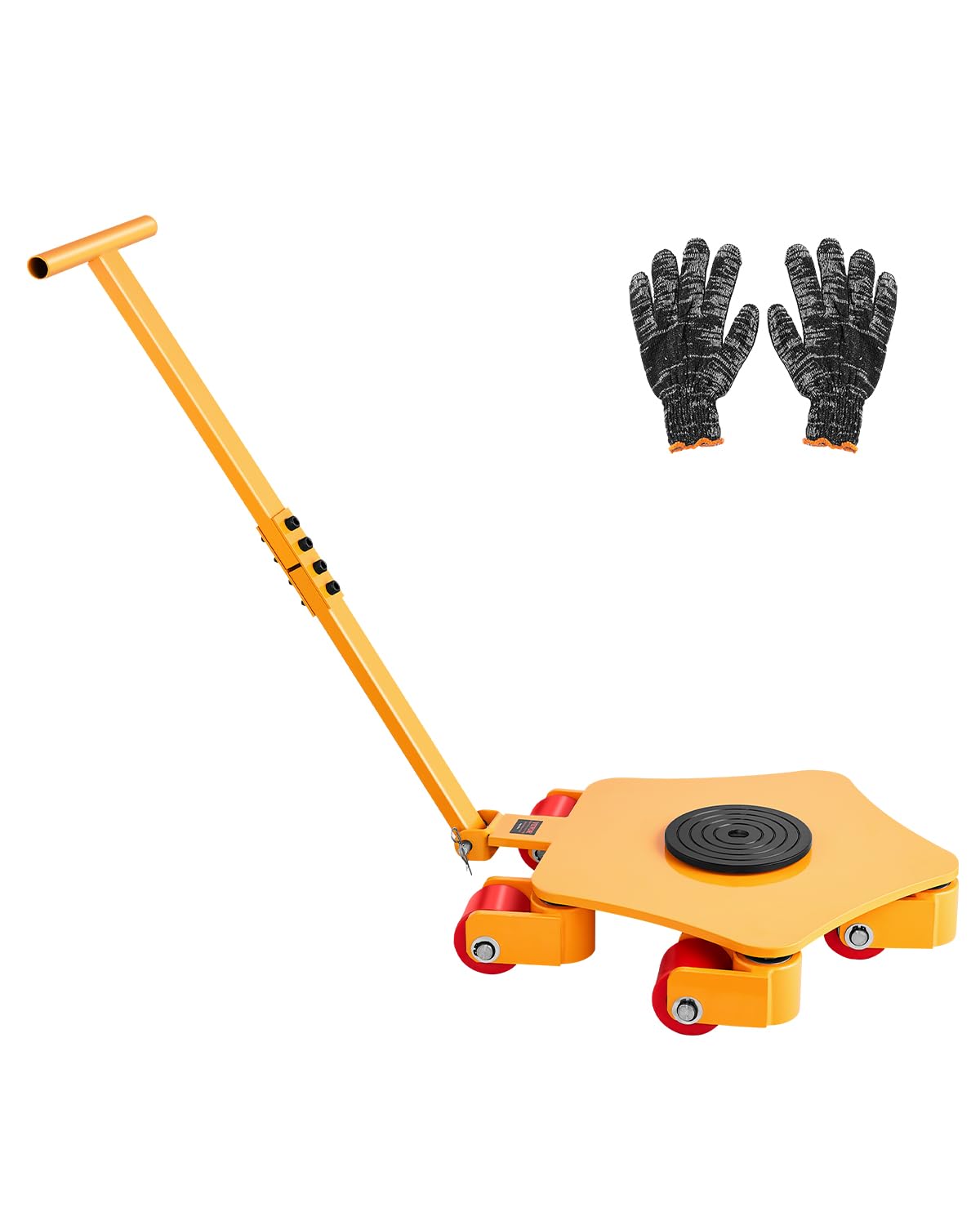 VEVOR Machine Skate, 8800 lbs Machinery Moving Skate, Machinery Mover Skate with 360° Rotation Cap and PU Swivel Rollers, Heavy Duty Industrial Machinery Mover with Handle for Warehouse, Workshop