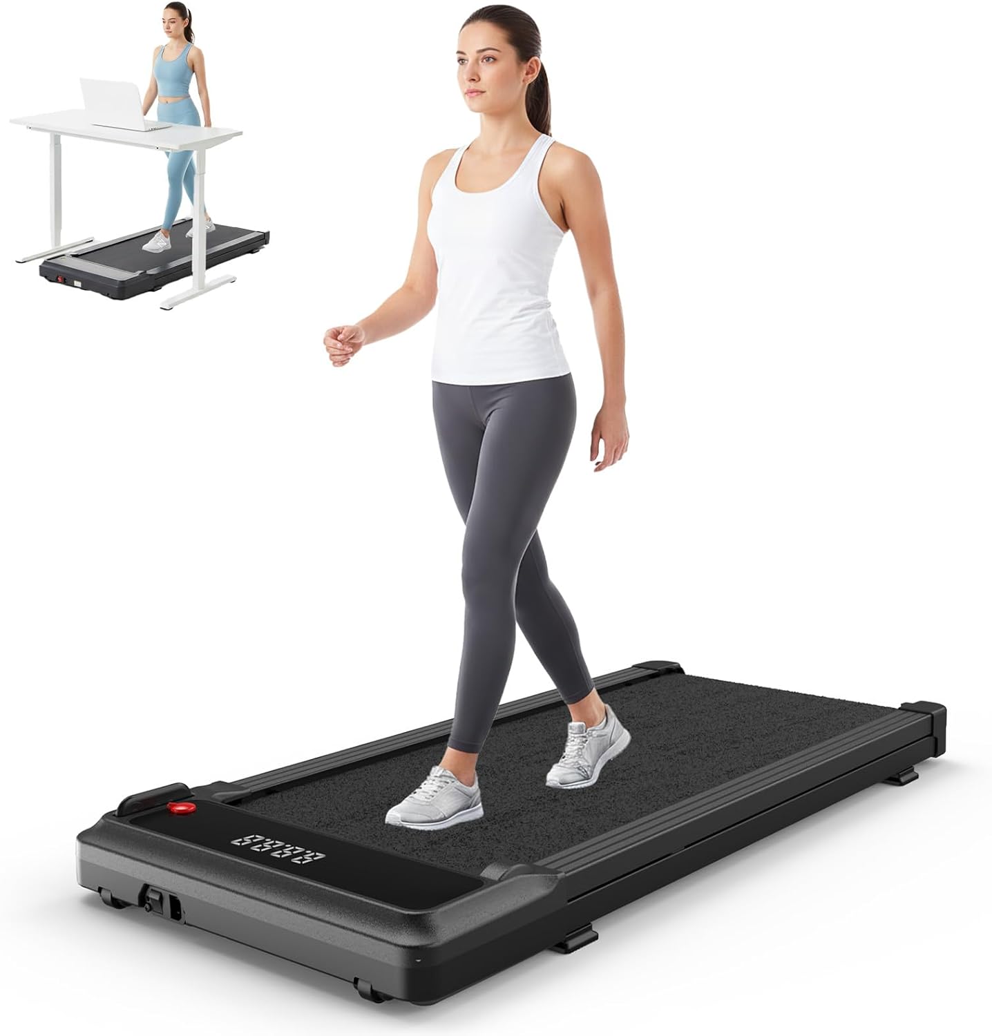 Smug Compact Armless Treadmill, Space Saving Design for Home & Office, Quiet Under Desk Walking Pad, 200 Lbs Capacity 3 in 1 Portable Walking Treadmill Smug Compact Armless Treadmill, Space Saving Design for Home & Office, Quiet Under Desk Walking Pad, 200 Lbs Capacity 3 in 1 Portable Walking Treadmill