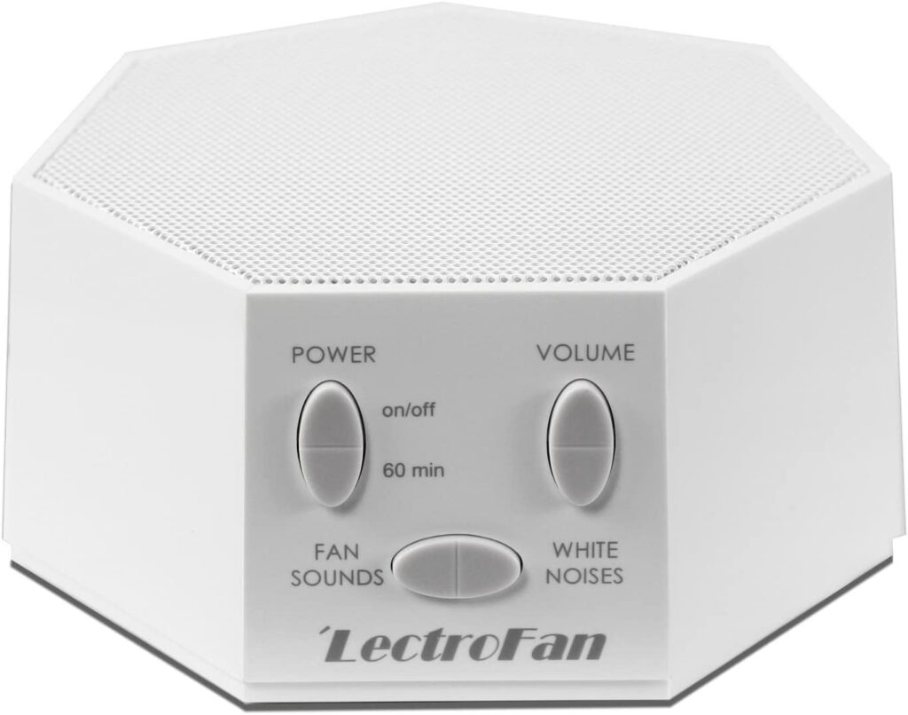 Adaptive Sound Technologies LectroFan Classic White Noise Machine – Compact Sleep Sound Machine for Bedroom, Travel, Study & More – 20 Non-Looping Fan & White Noise Variations
