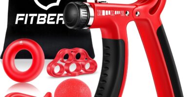 FitBeast Grip Strengthener Forearm Strengthener Hand Grips Strengthener Kit – 5 Pack Adjustable Resistance