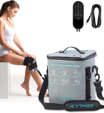 Cold Therapy Machine with Programmable Timer, Portable Ice Machine for Knee After Surgery, Knee Replacement Recovery System for Pain Relief w/Compression Pad for Shoulder, Hip and Ankle