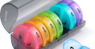 Sukuos Large Weekly Pill Organizer 2 Times a Day, Daily Pill Box 7 Day Easy to Open with Double Protection, AM PM Pill Case for Medicine/Vitamin/Fish Oil/Supplements